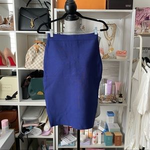 Blue bandage midi skirt